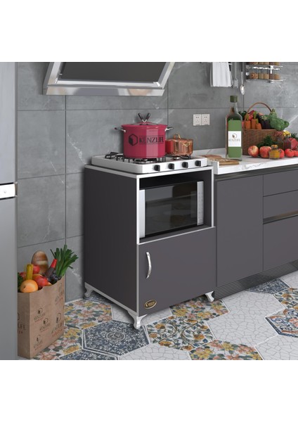 Kenzlife ocak dolabı revbahar gri 85*60*56 hazır mutfak klasik set üstü ocak için arkalıksız