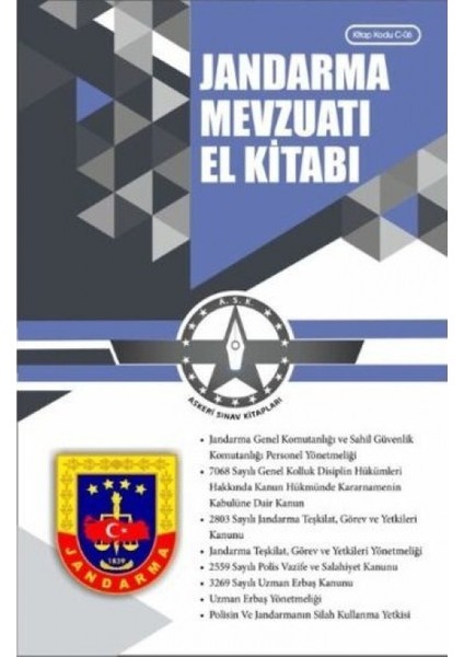 Jandarma Mevzuatı El Kitabı (Cep Kitabı) C-06