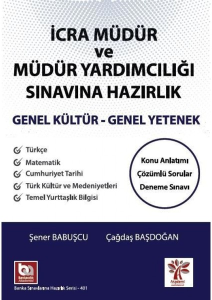Icra Müdür ve Müdür Yardımcılığı Sınavına Hazırlık Genel Kültür Genel Yetenek