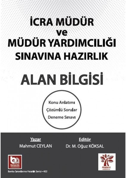 Icra Müdür ve Müdür Yardımcılığı Sınavına Hazırlık Alan Bilgisi