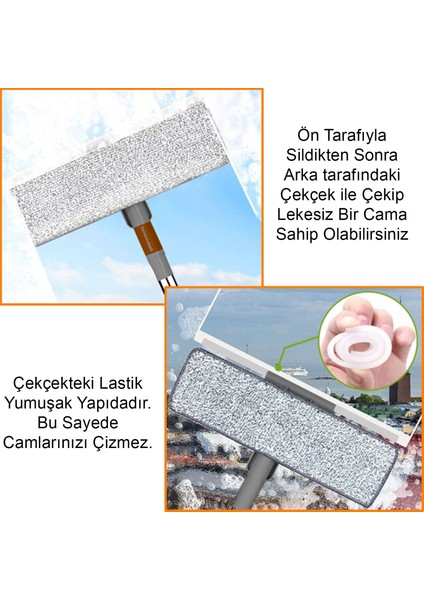 Yumuşak Silikon Mop Duvar Tavan Köşe Yer Silme Paspası