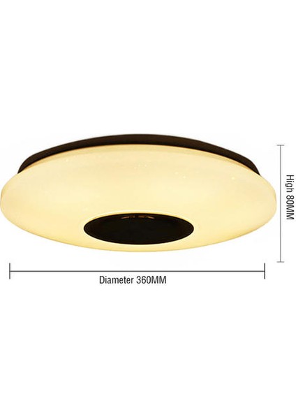 Lambalar Akıllı LED Tavan Işık 32 W 40.5 cm Tavan Lambası Bluetooth Hoparlör Rgb Renk Sıcaklığı (Yurt Dışından)