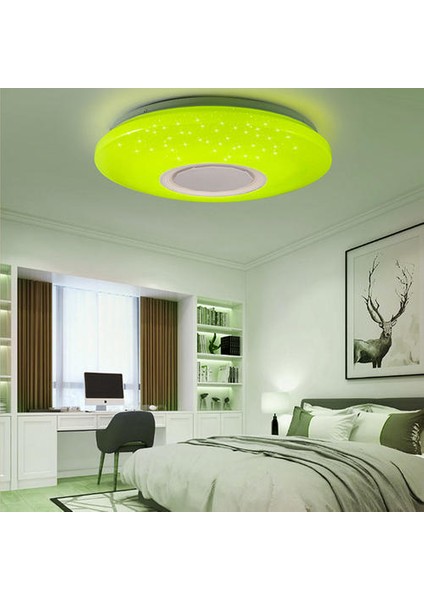 Lambalar Akıllı LED Tavan Işık 32 W 40.5 cm Tavan Lambası Bluetooth Hoparlör Rgb Renk Sıcaklığı (Yurt Dışından)