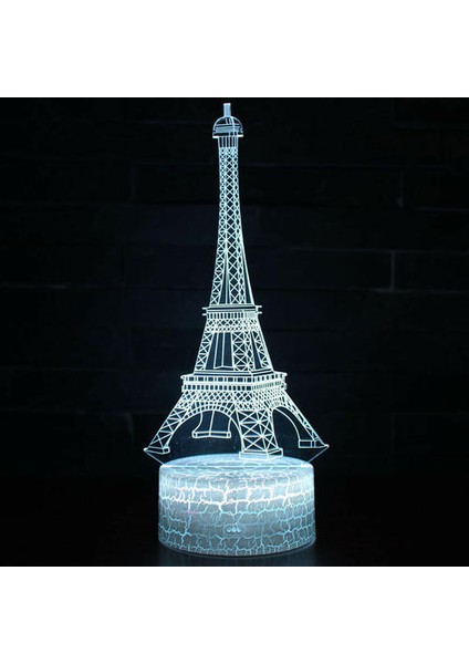 3D Eyfel Kulesi LED Gece Lambası 7 Renkler Değiştirme Masa Masası Lambaları Çocuklar Hediyeler (Yurt Dışından)