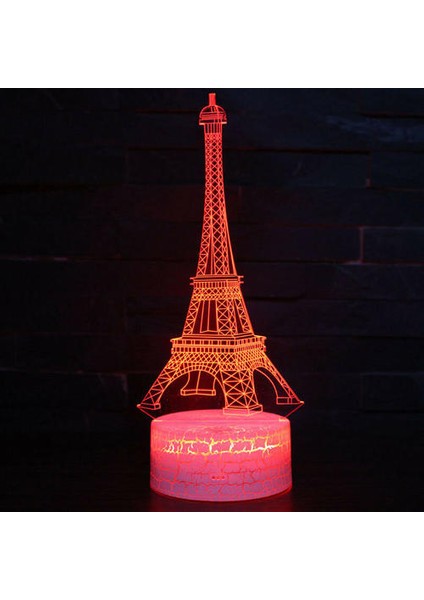 3D Eyfel Kulesi LED Gece Lambası 7 Renkler Değiştirme Masa Masası Lambaları Çocuklar Hediyeler (Yurt Dışından)