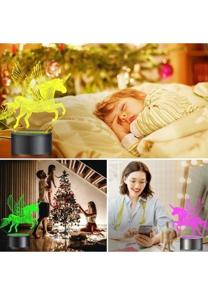 Çocuklar Için 3D Gece Işık Uyku Işık Erkek Masa Masası Lambası Dokunmatik Anahtarı ile Uzaktan Kumanda 16 Renkler Hediyeler Doğum Günü Festivali Yatak Odası D (Yurt Dışından) modelleri