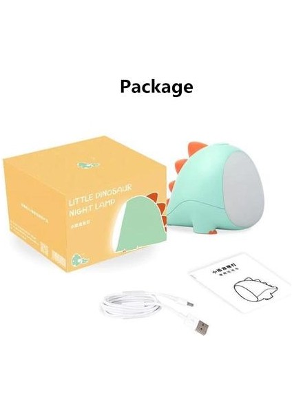 USB Şarj Edilebilir LED Küçük Dinozor Gece Işık Yaratıcı Karikatür Zamanlama Masası Lamba Yatak Odası Başucu Dekor Çocuk Oyuncak | LED Masa Lambaları (Yurt Dışından)