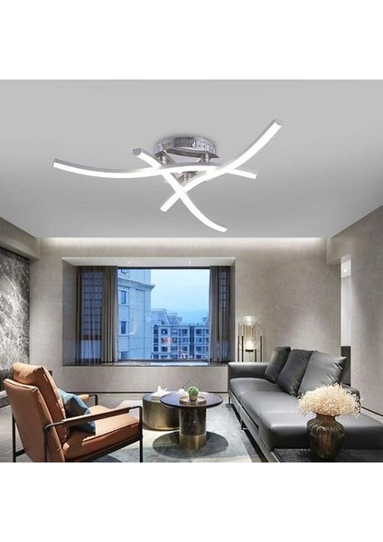 Lambalar LED Tavan Işık Zarif Kavisli Tavan Işıkları 3 Dahili LED Boards 18 W 1600 Lümen Nötr (Yurt Dışından)