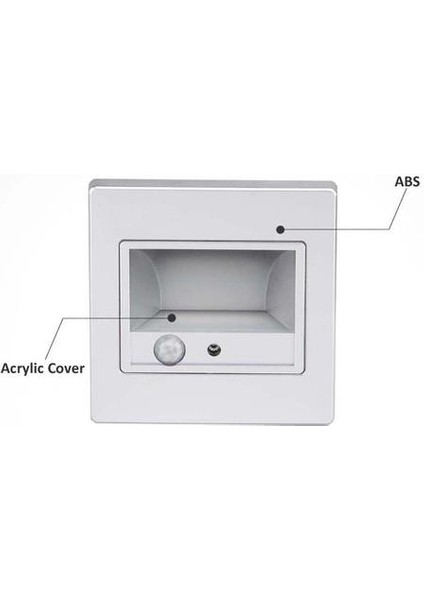 5 W Insan Vücudu Indüksiyon Enerji Tasarruflu Gece Işık LED Merdiven Adım Işık Adım Ayak Lambası Tipi 86 Gömülü Otel (Beyaz Işık) (Yurt Dışından)