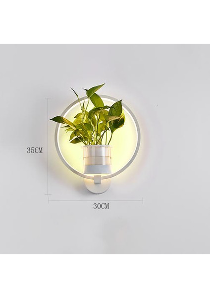 30 cm LED Duvar Lambası, 36W ile Üç Renkli LED Işık Çubuğu Yeşil Bitki Duvar Lambası, Koridor Duvar Lambası, Yuvarlak Işık, Yeşil Turp Bitkileri ile Gemi Yok (Yurt Dışından)
