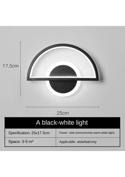 16 W LED Duvar Lambası Başucu Yatak Odası Oturma Odası Duvar Lambası Koridor Koridor Lambası (Beyaz Işık) (Yurt Dışından)