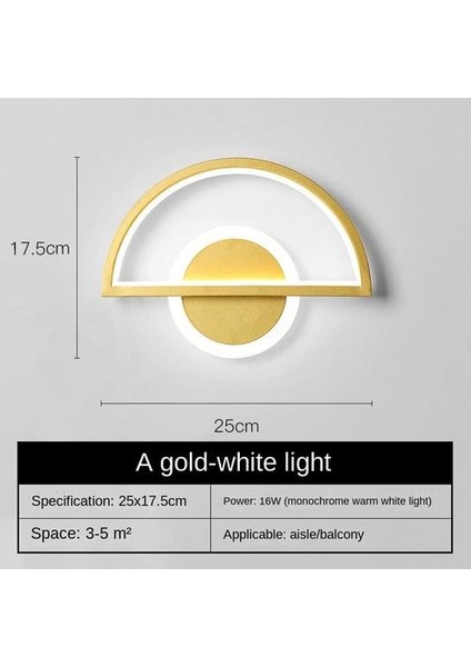 16 W LED Duvar Lambası Başucu Yatak Odası Oturma Odası Duvar Lambası Koridor Koridor Lambası (Beyaz Işık) (Yurt Dışından)