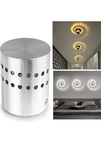 3 W Uzaktan Kumanda LED Alüminyum Spiral Duvar Lambası Oturma Odası Yatak Odası Başucu Bar Ktv Koridor Koridor Lambası (Sarı) (Yurt Dışından) modelleri