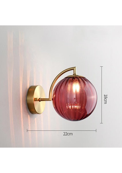 Oturma Odası Arka Plan Duvar Lambası Yaratıcı Vitray Topu Duvar Lambası Modern Minimalist Koridor Yatak Odası Başucu Lambası (Ampul Dahil Değil) (Yurt Dışından)