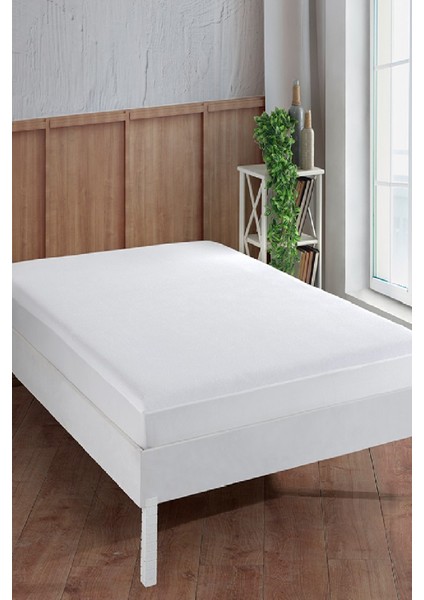 Pamuk Fitted Alez Sıvı Geçirmez Lastikli 220X200+30 cm Battal Boy Xxl