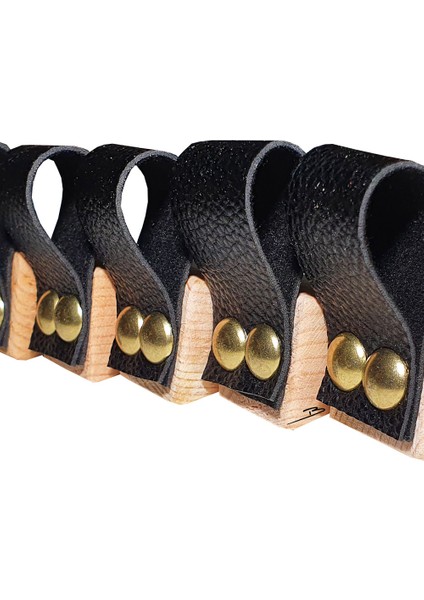 Premium Siyah Deri Kapı Altlığı Kapı Stoperi Stopper Kapı Durdurucu (5li Paket)