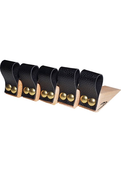 Premium Siyah Deri Kapı Altlığı Kapı Stoperi Stopper Kapı Durdurucu (5li Paket)