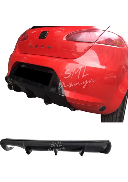 Seat Leon Mk2 Makyajsız Difüzör Leon-Arka-Ek-Difizör