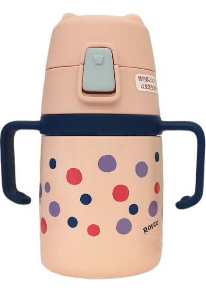 Vagonlife Rovco Pipetli VGNN1045 Çocuk Su Matarası 330ML Pembe