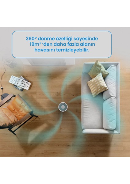 Wi-Fi Uzaktan Kontrollü Akıllı Hava Temizleyici
