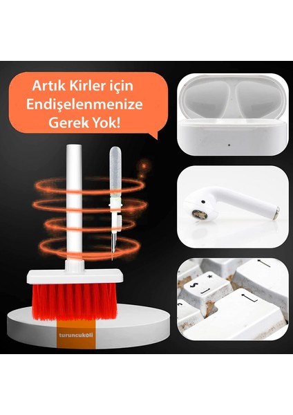 Turuncukoli Çok Fonksiyonlu Bilgisayar Temizleme Fırçası / Klavye Kablosuz Bluetooth Kulaklık Temizleme fırsatları