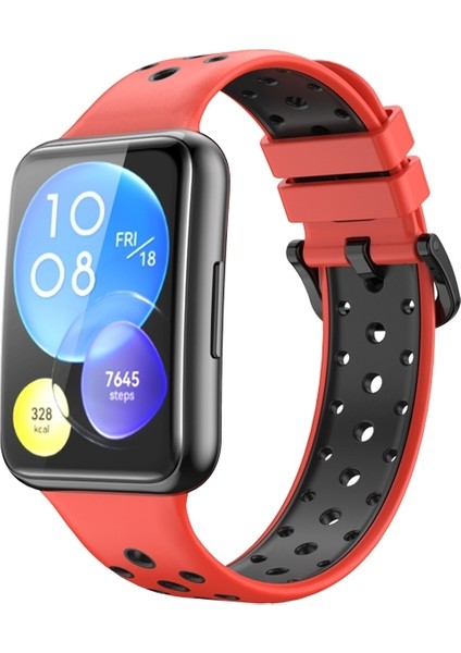 Huawei Watch Fit 2 Için Akıllı Bileklik Bandı - Kırmızı+Siyah (Yurt Dışından) fiyatları