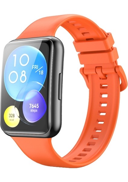 Huawei Watch Fit 2 Için Akıllı Bileklik Bandı - Turuncu (Yurt Dışından)