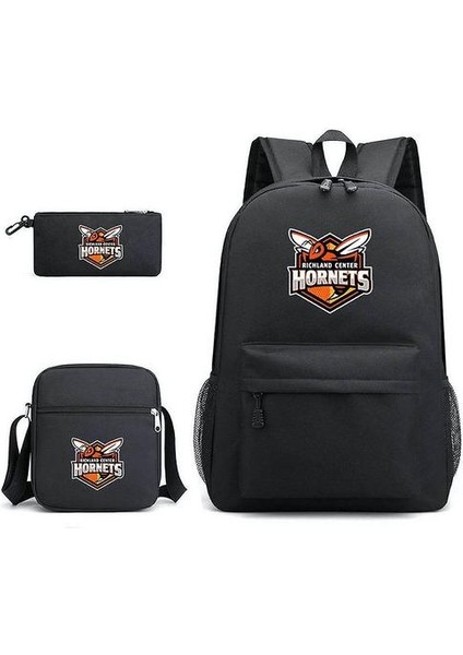 3 Adet / Takım Nba Okul Çantası Charlotte Hornets Ekibi Kalem Çantası Messenger Çanta ile Satchel Sırt Çantası (Yurt Dışından)
