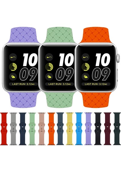 Apple Watch Serisi 7 41MM / 6 & 5 & 4 40MM / 3 & 2 & 1 38MM (Sarı) Için Örgü Doku Izleme Bandı fiyatları