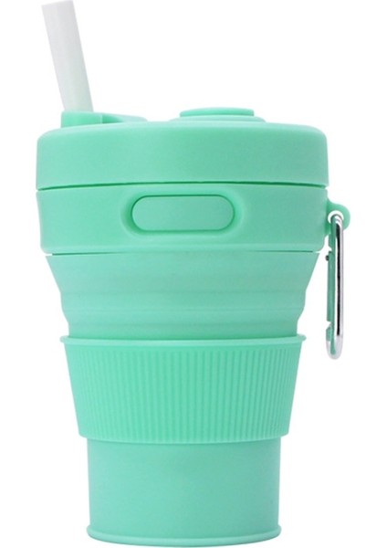 350ML Katlanır Taşınabilir Silikon Kabı (Yeşil)
