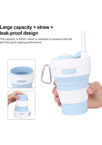 350ML Katlanır Taşınabilir Silikon Kabı (Yeşil)