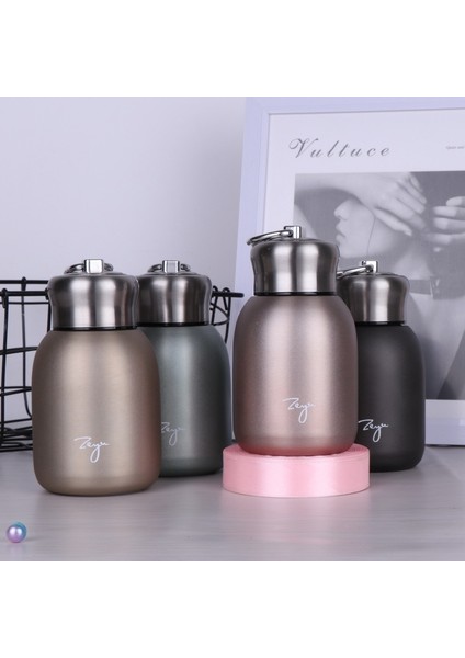 280ML 304 Paslanmaz Çelik Saplı Vakum Yalıtım Kabı (Siyah)
