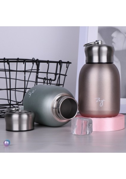 280ML 304 Paslanmaz Çelik Saplı Vakum Yalıtım Kabı (Siyah)