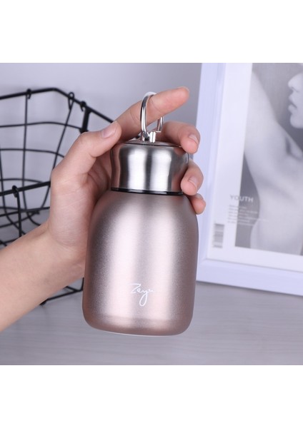 280ML 304 Paslanmaz Çelik Saplı Vakum Yalıtım Kabı (Siyah)