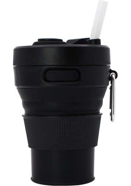 350ML Katlanır Taşınabilir Silikon Kabı (Siyah)