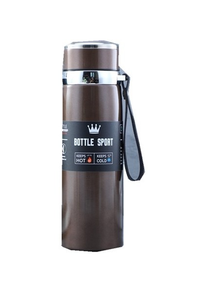 955 316 Paslanmaz Çelik Vakum Kupaları, Kapasite: 1000 ml (Klasik Kahve)