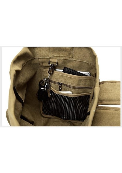 Çok Fonksiyonlu Askeri Taktik Tuval Sırt Çantası Erkekler Kova Çanta Açık Spor Duffle Çanta Seyahat Sırt Çantası Seyahat Sırt Çantası Balıkçılık Yürüyüş Çantası (Küçük Siyah) (Yurt Dışından) modelleri