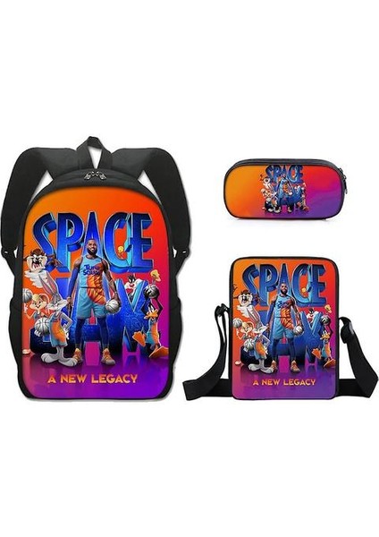 3 Adet / Set Uzay Sıkışması: Yeni Bir Eski Satchel Anime Okul Çantası Polyester Sırt Çantası Kalem Çantası Messenger Çanta ile (Yurt Dışından)