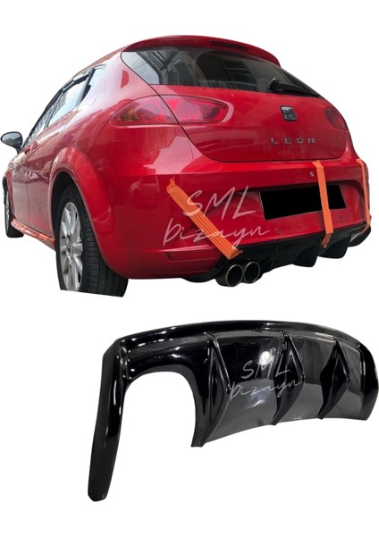 Seat Leon Mk2 Makyajlı Difüzör Leon-Arka-Ek-Difizör