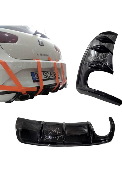 Seat Leon Mk2 Makyajlı Difüzör Leon-Arka-Ek-Difizör