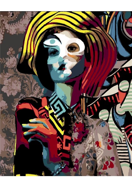 Picasso Girl Before Mirror Sayılarla Boyama Seti 40X50 Tuvale Gerili