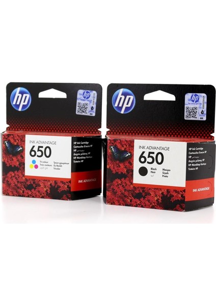 HP 650 CZ101A / CZ102A Set Orjinal Kartuş Avantaj Paket