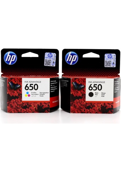 HP 650 CZ101A / CZ102A Set Orjinal Kartuş Avantaj Paket