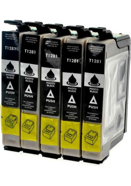 Epson T1281 Siyah Muadil Kartuş 5'li Avantaj Paket