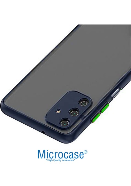 Samsung Galaxy M52 5g London Serisi Darbeye Dayanıklı Kılıf - Buzlu Mavi
