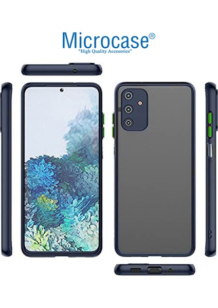 Samsung Galaxy M52 5g London Serisi Darbeye Dayanıklı Kılıf - Buzlu Mavi