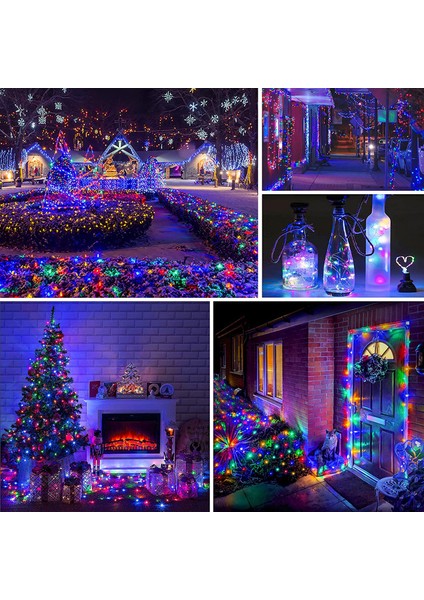 Güneş Enerjili Bahçe Aydınlatma 10+2m Rgb (Renkli ) 4lü Paket Dış Mekan Güneş Enerjili Lamba fırsatları