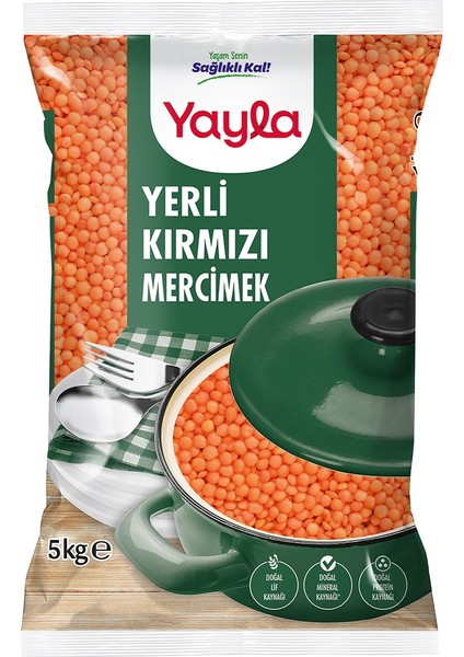 Yerli Kırmızı Mercimek 5 kg