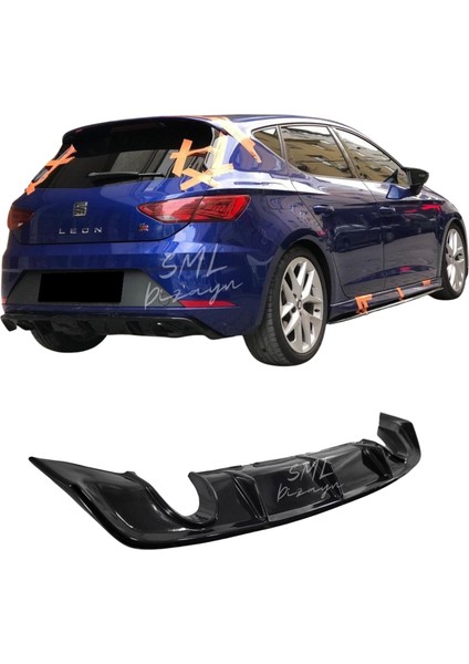 Seat Leon Mk3 Sağ-Sol Difüzör 2017 Leon-Arka-Ek-Difizör