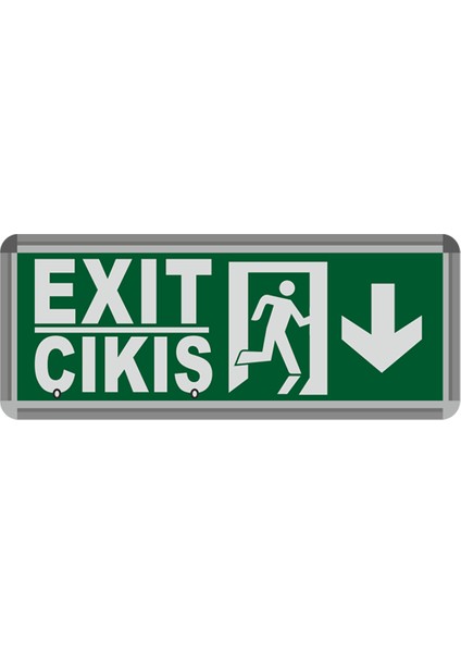 Opto LED Çıkış/exit Tabelası 3W (Aşağı Ok Yönlü) HS-4601